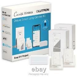 Caseta Wireless Smart Lighting Lamp Dimmer (2 Count) Starter Kit with Pedestals