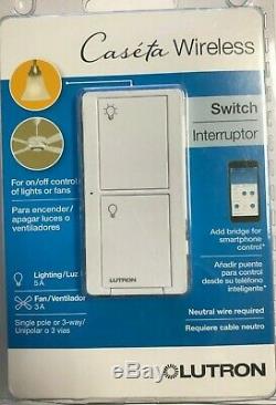 Caseta Wireless Smart Lighting Switch for All Bulb Types and Fans, White10 pack