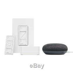 Caseta wireless smart lighting dimmer switch starter kit w google home mini