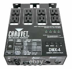 Chauvet DMX-4 4 Channel DMX-512 DJ Dimmer/Switch Relay Pack Light Controller