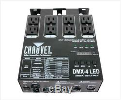 Chauvet DMX-4 LED 4 Channel DMX DJ Lighting Switch Dimmer Relay Power Pack