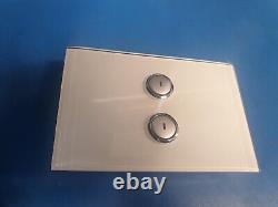 Clipsal 5082NL, GF, 2 button Saturn C-Bus wall switch, with glass fascia