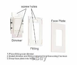 Cloudy Bay Electrical Light Switch 3 Way Single Pole Dimmer Wall Plate 10 Pack