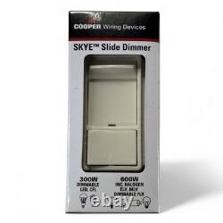 Cooper Skye Light Almond LED/CFL 600W Inc/Halogen Slide Dimmer Switch SALO6P-LA