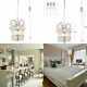 Crystal Pendant Light Plug In Mini Chandeliers On/off Dimmer Switch Clear 16.4