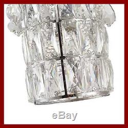 Crystal Pendant Light Plug In Mini Chandeliers On/Off Dimmer Switch Clear 16.4