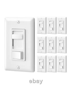 DEWENWILS Dimmer Switch for LED Lights, ETL & cUL Listed, White, 10 Packs