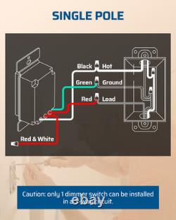 DEWENWILS Dimmer Switch for LED Lights, ETL & cUL Listed, White, 10 Packs