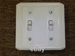 Deco bakelite light or fan switch with universal dimmer, white, classic, 62UD W