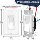 Decora Dimmer Light Switch Single Pole / 3-way Led / 600w Incandescent 12pack