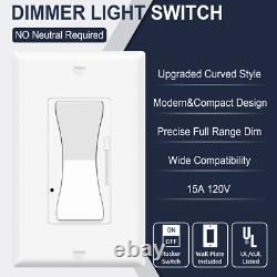 Decora Dimmer Light Switch Single Pole / 3-Way LED / 600W Incandescent 20Pack