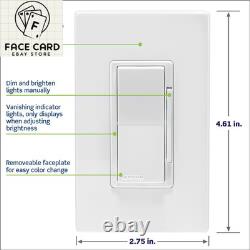 Decora Smart Wi-Fi Dimmer Switch in White Works with Google, Alexa, Homekit, a