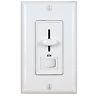 Decorator Slide Wall Dimmer Light Switch 3-way White Knob + Cover Led Indicator