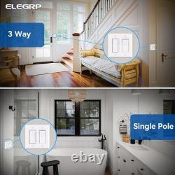 Digital Dimmer Light Switch 6 Pack for 300W LED & 600W Incandescent, Matte White