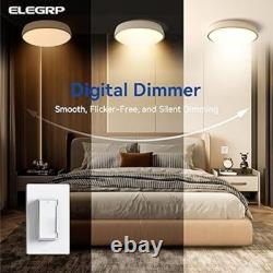 Digital Dimmer Light Switch for 300W Dimmable LED/CFL Lights and White 6