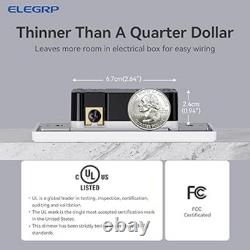 Digital Dimmer Light Switch for 300W Dimmable LED/CFL Lights and White 6