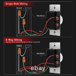 Digital Rotating Dimmer Switch for Dimmable LED Light/Cfl/Incandescent, Single-P