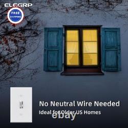 Digital Toggle Dimmer Switch 6 Pack Led ELEGRP Dimmable Incandescent Light Bulbs