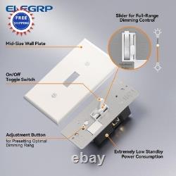 Digital Toggle Dimmer Switch 6 Pack Led ELEGRP Dimmable Incandescent Light Bulbs