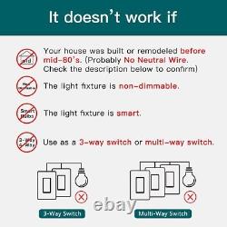 Dimmable Smart Dimmer Switch Set Compatible with Alexa Easy Installation