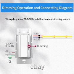 Dimmer & Driver Switch 2-in-1, 12V/24V, 96W-160W, AC ON/OFF, UL FCC CE