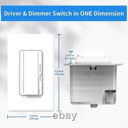 Dimmer & Driver Switch 2-in-1, 12V/24V, 96W-160W, AC ON/OFF, UL FCC CE