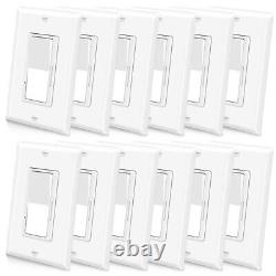 Dimmer Light Switch 3-Way 15A 120-277V LED / Incandescent / CFL ETL Listed 12PCS