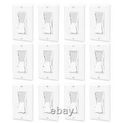 Dimmer Light Switch 3-Way 15A 120-277V LED / Incandescent / CFL ETL Listed 12PCS