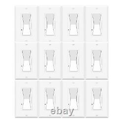 Dimmer Light Switch 3-Way Neutral Wire LED CFL Not Required with Plate ETL 12PCS