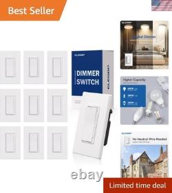 Dimmer Light Switch 300W LED/CFL 600W Incandescent 3-Way Single Pole Wall Plate