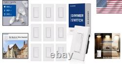 Dimmer Light Switch 300W LED/CFL 600W Incandescent 3-Way Single Pole Wall Plate