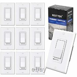 Dimmer Light Switch Compatible with Dimmable Incandescent Decorator Wallplate