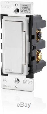 Dimmer Light Switch Programmable 1-Pole Slide 3-Way Remote LED CFL 600W 5-Pck