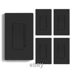 Dimmer Light Switch for 300W Dimmable LED/CFL Lights and 600W INC/HAL Bulbs, Sin