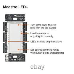 Dimmer Switch 120V for Dimmable LED In-Wall Illuminated Wired in White (6-Pack)