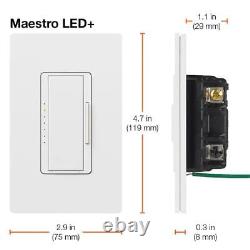 Dimmer Switch 120V for Dimmable LED In-Wall Illuminated Wired in White (6-Pack)