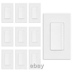 Dimmer Switch, Digital Dimmer Light Switch for LED Single Pole/3 Way 10 White