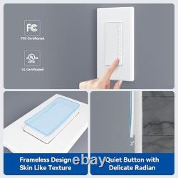 Dimmer Switch, Digital Dimmer Light Switch for LED Single Pole/3 Way 10 White