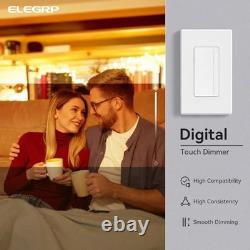 Dimmer Switch, Digital Dimmer Light Switch for LED Single Pole/3 Way 10 White