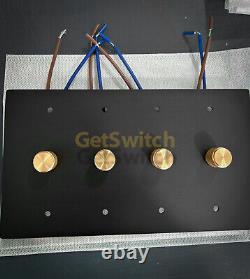 Dimmer switch 4 gang black brass