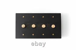 Dimmer switch 4 gang black brass