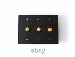 Dimmer switch 4 gang black brass