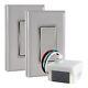 Dimming Self Powered No 3-way Dimmer Kit 1 Phase Dimmer, 2 Switches Grey