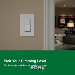 Diva Dimmer Switch for LED & Incandescent Bulbs, 150W Black Modern Control