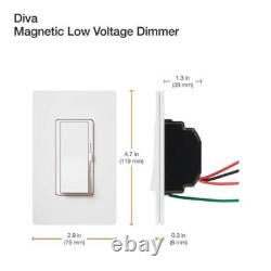 Diva Dimmer Switch for Magnetic Low Voltage, 800-Watt/Single-Pole, White
