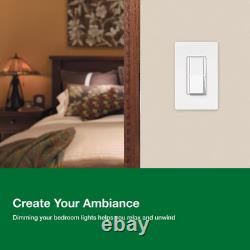 Diva LED plus Dimmer Switch for Dimmable LED Bulbs, 150-Watt/Single-Pole or 3-Wa