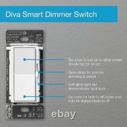Diva Smart Dimmer Light Switch for Caseta Lighting Smart Hub Required, for LE