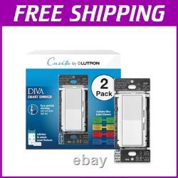 Diva Smart Dimmer Switch 2-Pack for LED Lights Alexa Compatibility, No Neutral