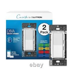 Diva Smart Dimmer Switch 2-Pack for LED Lights Alexa Compatibility, No Neutral