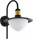 Eglo Sirmione Outdoor 1-light Wall Light Zinc-plated Steel Black And Gold